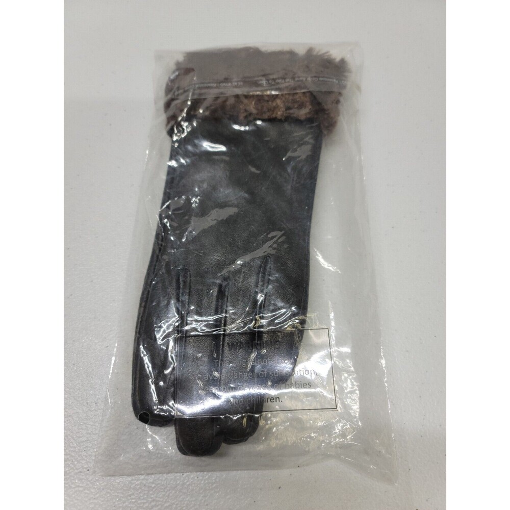 Hotter Comfort Concept Elegant Leather Gloves Large Dark Brown Driving